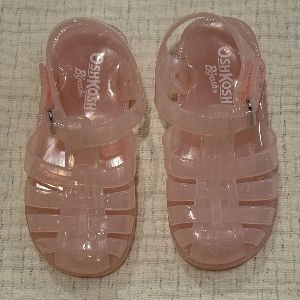 OshKosh B'gosh Light Pink Jelly Sandals Size 7 Toddler